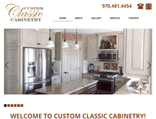 Tablet Screenshot of customclassiccabinetry.com